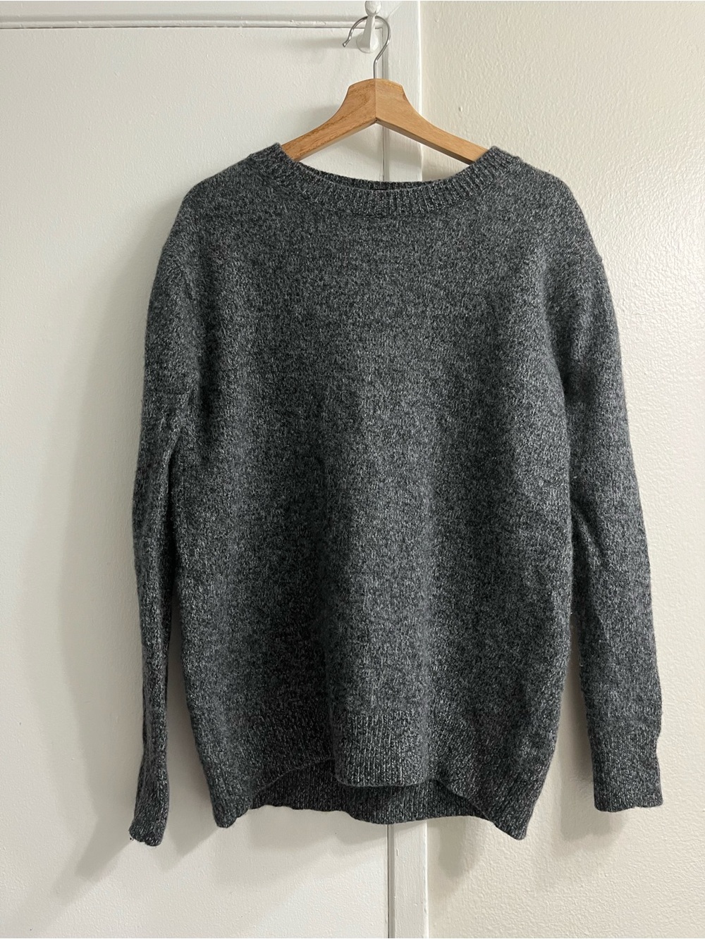 100% wool J. Crew Charcoal Crewneck Sweater